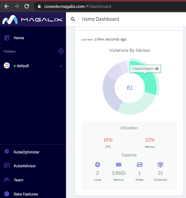 Audit Resources with Magalix